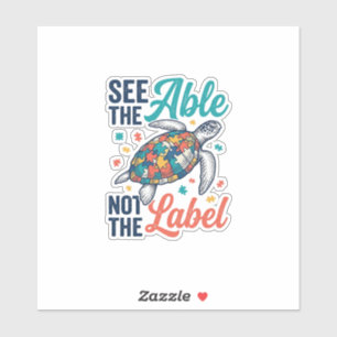 Sieh die Schildkröten-Puzzle-Bewusstseins-Shirt Ge Aufkleber