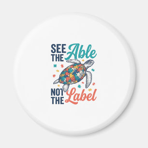 Sieh die Schildkröten-Puzzle-Bewusstseins-Shirt Ge Magnet