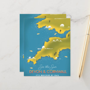Sieh die Sonne - Devon & Cornwall Reiseplakat.