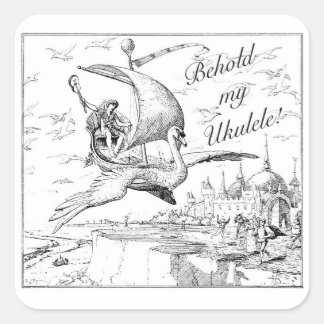 Sieh dir meinen Ukulele-Aufkleber an Quadratischer Aufkleber