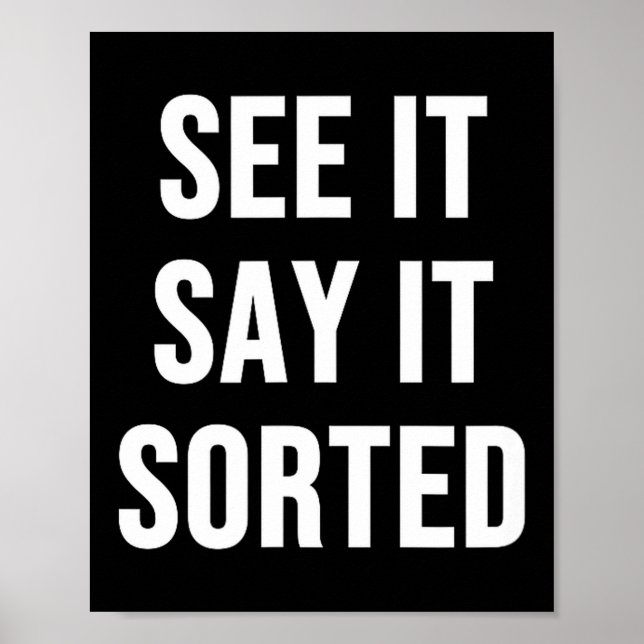 Sieh Es Sag Es Sortiert  Poster (Vorne)