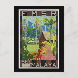 Sieh Malaya Postkarte