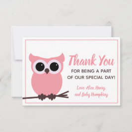 Sieh, wer fast fällig ist!  Rosa Ohr Dankeskarte