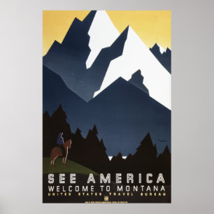 Siehe Amerika: Montana Poster