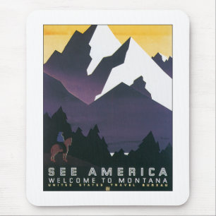 Siehe Amerika ~ Willkommen in Montana Mousepad