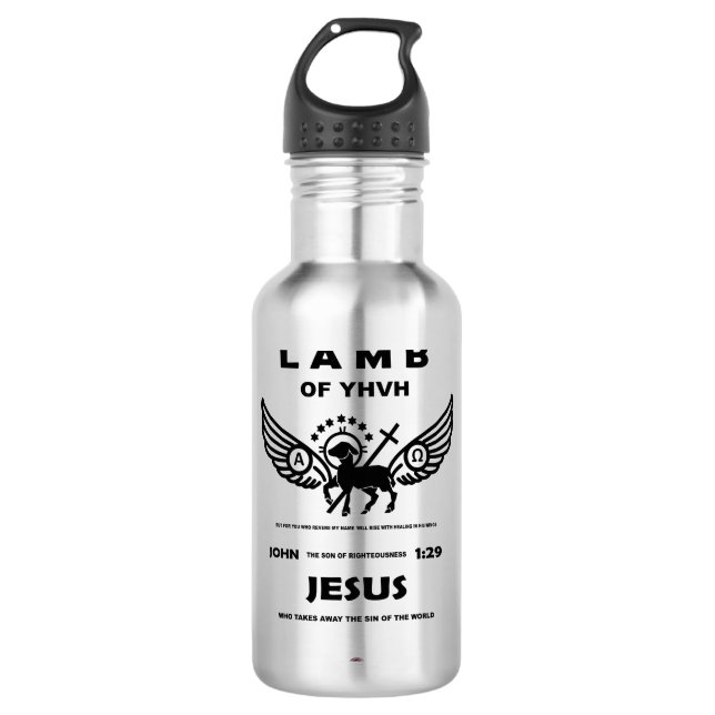 Siehe das Lamm des JHVH Edelstahlflasche (Vorderseite)