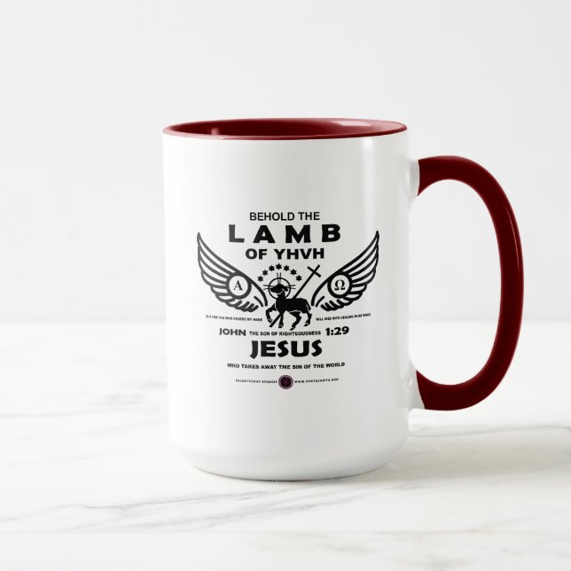 Siehe das Lamm des JHVH Tasse (Rechts)