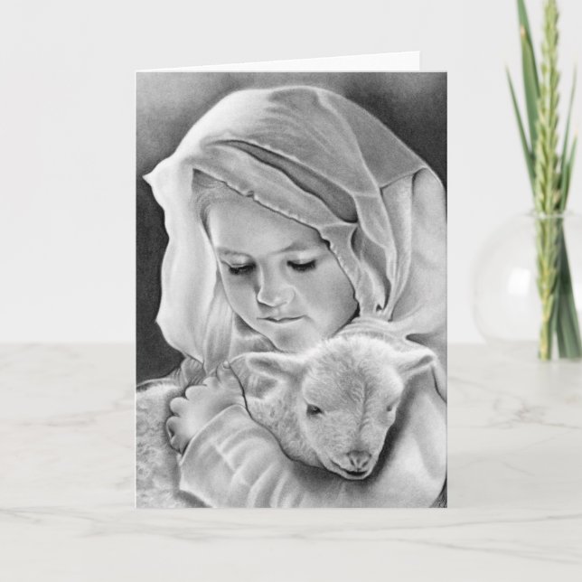 Siehe das Lamm Gottes Karte (Vorderseite)