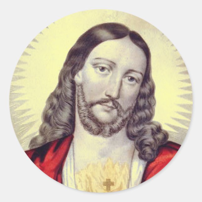 Siehe den Christ-Aufkleber Runder Aufkleber (Vorderseite)