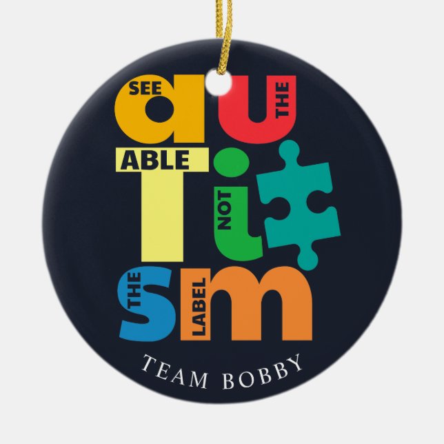 Siehe die Kampagne zur Sensibilisierung für Autism Keramik Ornament (Vorne)