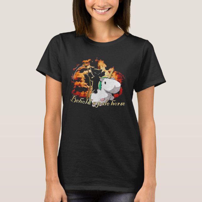 Siehe ein blasses Pferdekatzenfisch Shirt Einhorn (Vorderseite)