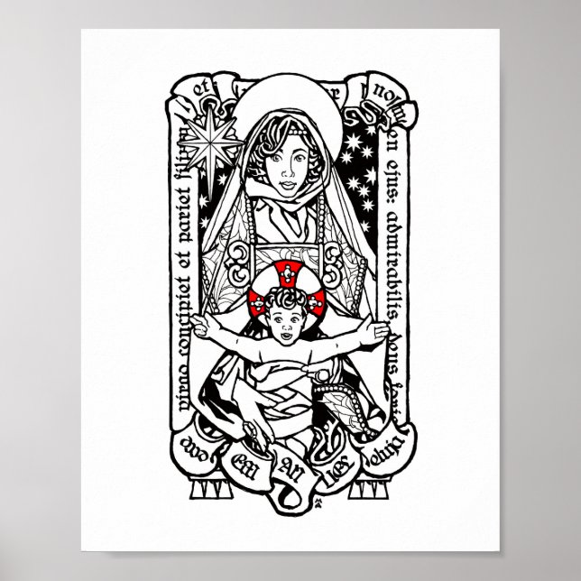 Siehe, eine Jungfrau soll denken - Madonna und Chi Poster (Vorne)