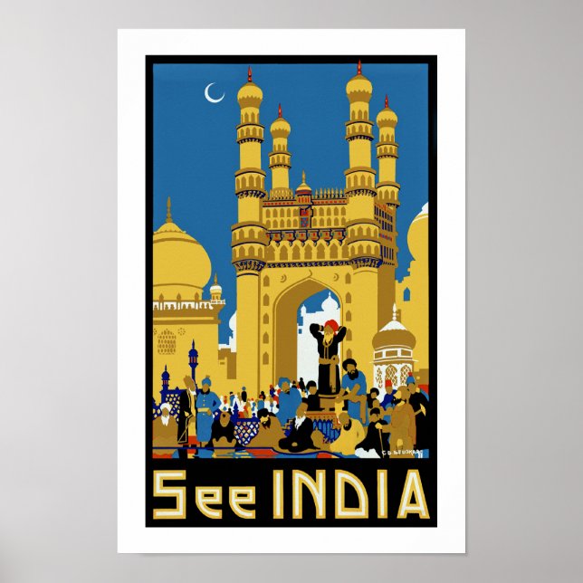 Siehe Indien ~ Hyderabad Poster (Vorne)