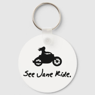Siehe Jane Ride Schlüsselanhänger