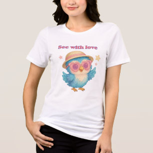 Siehe mit Liebe - Sweet Eye Heart T-Shirt Tri-Blend Shirt