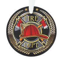 Siehe Rückseite - Feuerwehrakrylornament