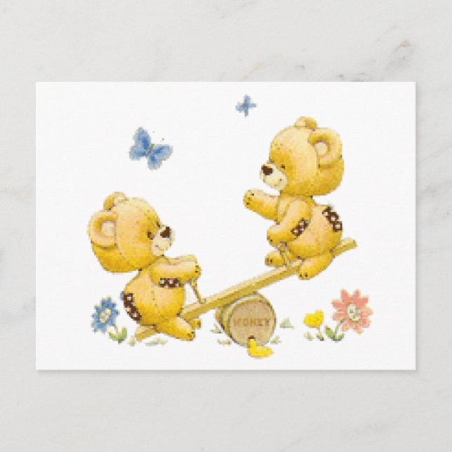 Siehe Saat Bears Postkarte (Vorderseite)