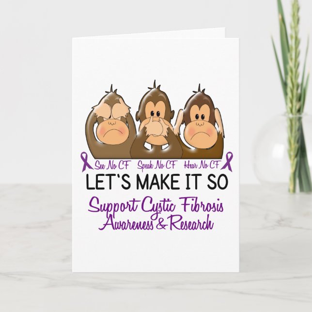 Siehe Speak Hear No Cystic Fibrose 2 Karte (Vorderseite)