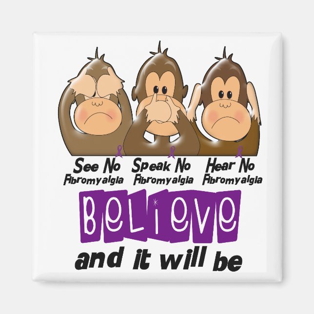 Siehe Speak Hear No Fibromyalgie 3 Magnet (Vorne)