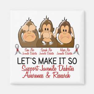 Siehe Speak Hear No Juvenile Diabetes 2 Magnet