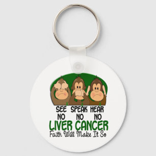Siehe Speak Hear No Liver Cancer 1 Schlüsselanhänger