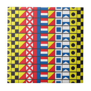 Siehe Worthy_Signal Flags pattern_I Liebe zum Sege Fliese