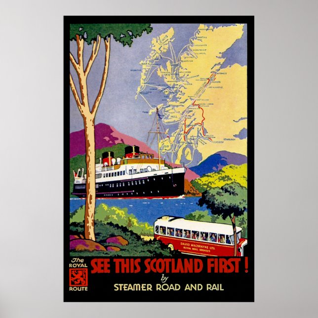 Siehe zuerst dieses Schottland Poster (Vorne)