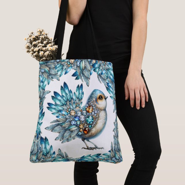 Siehe Zurück - Wertvoller Bling BirdTote Tasche (Von Nahem)