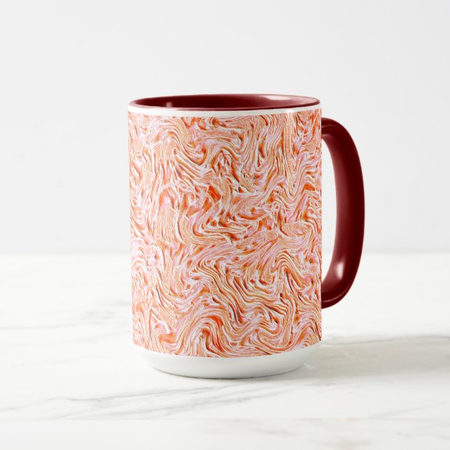 Sieht aus wie die Wand, die Farbe Lachs Tasse (VorderseiteRechts)