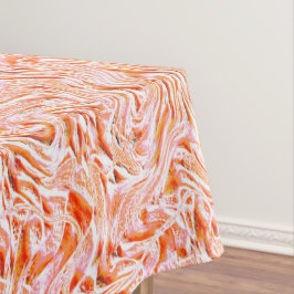 Sieht aus wie die Wand, die Farbe Lachs Tischdecke