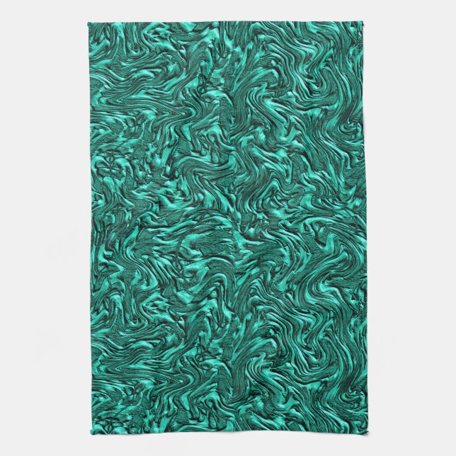 Sieht aus wie ein Jadegrün mit einer Wandstruktur Geschirrtuch (Vertikal)
