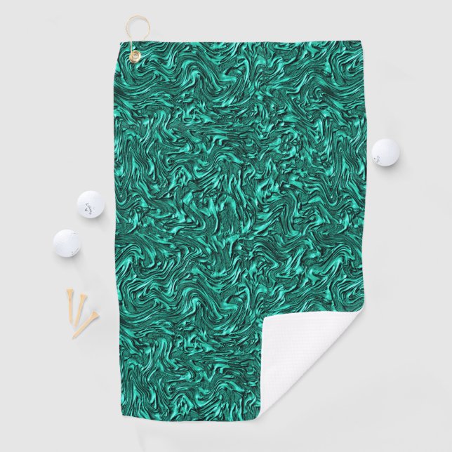 Sieht aus wie ein Jadegrün mit einer Wandstruktur Golfhandtuch (Insitu)