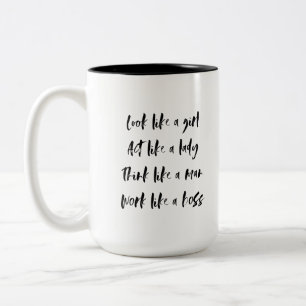 Sieht aus wie ein Mädchen, benimmt sich wie eine  Zweifarbige Tasse