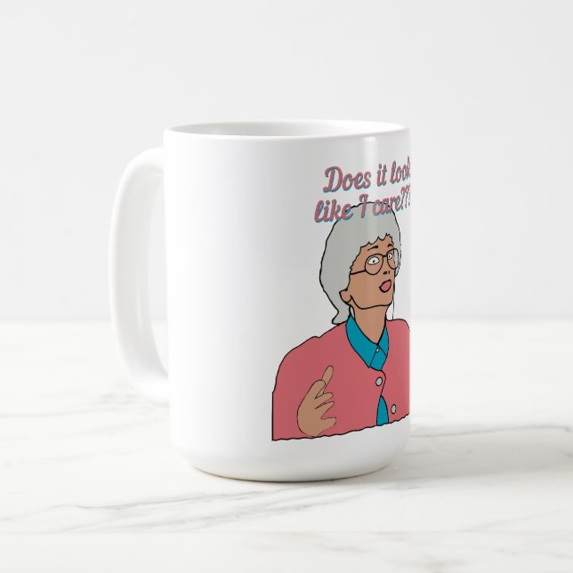 Sieht es so aus, als wäre es mir wichtig? kaffeetasse (Vorderseite Links)