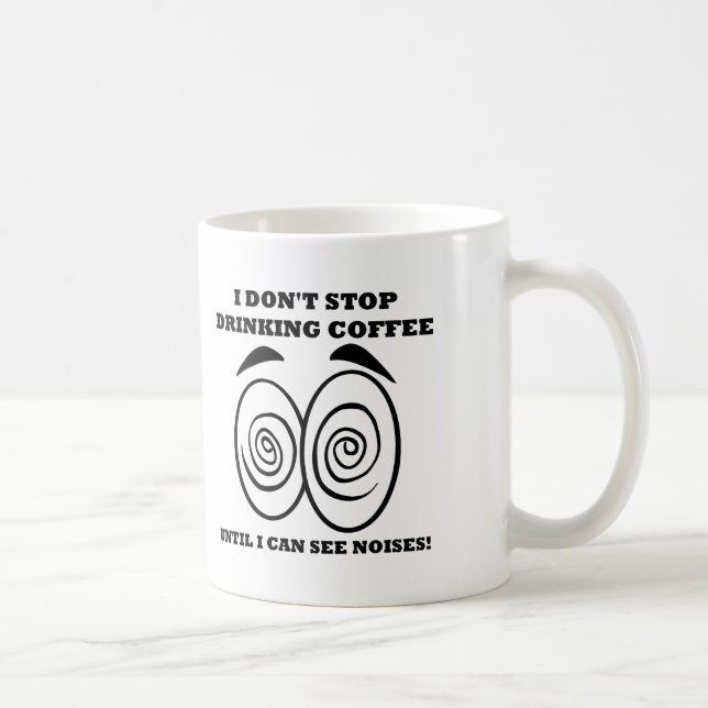 Sieht Geräusche Lustig Kaffeetasse oder Reisebeche (Rechts)