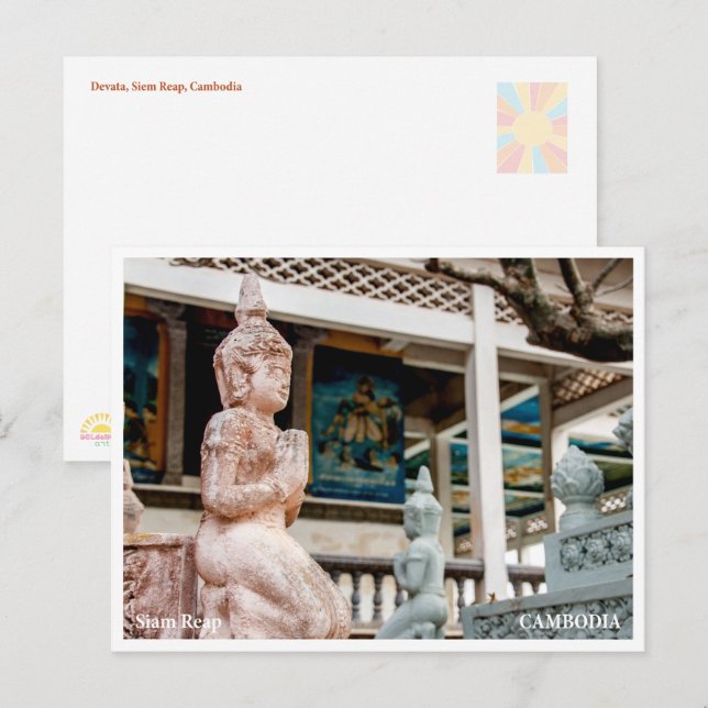 Siem Reap Devata Tempel Postkarte (Vorne/Hinten)