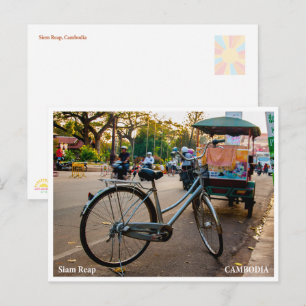 Siem Reap Fahrradstraße – Reise Postkarte
