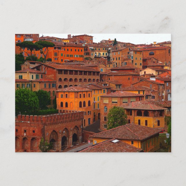 Siena Cityscape Toskana Italien Postkarte (Vorderseite)