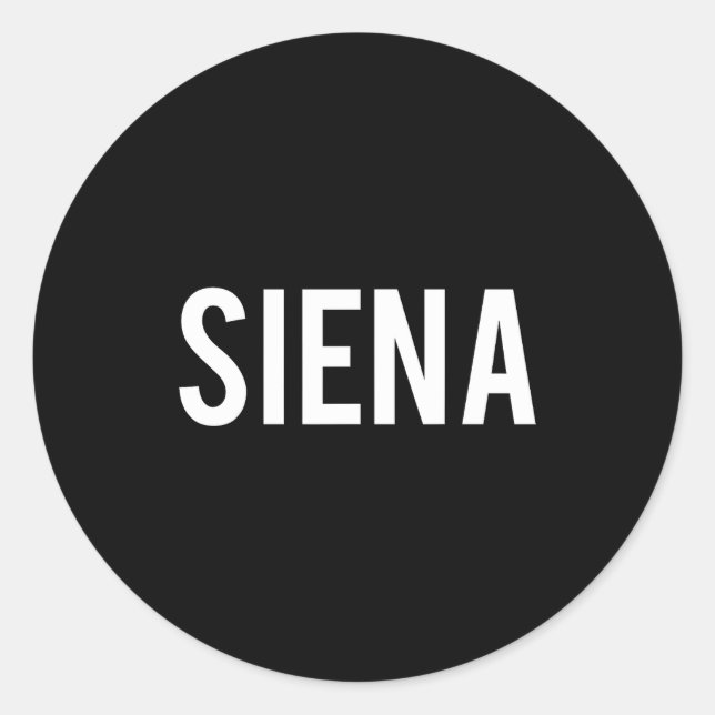 Siena - Cool New Funny Name Fan Gift Tee  Runder Aufkleber (Vorderseite)