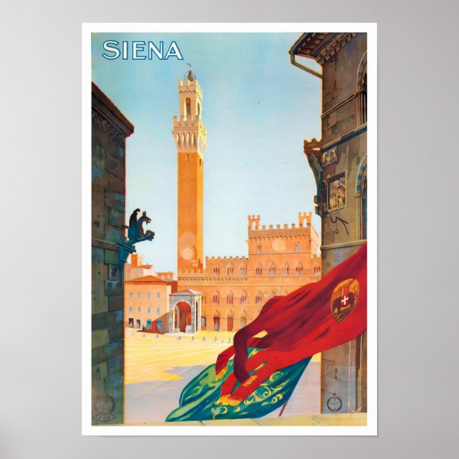 Siena Italien Jahrgang Reise Poster (Vorne)