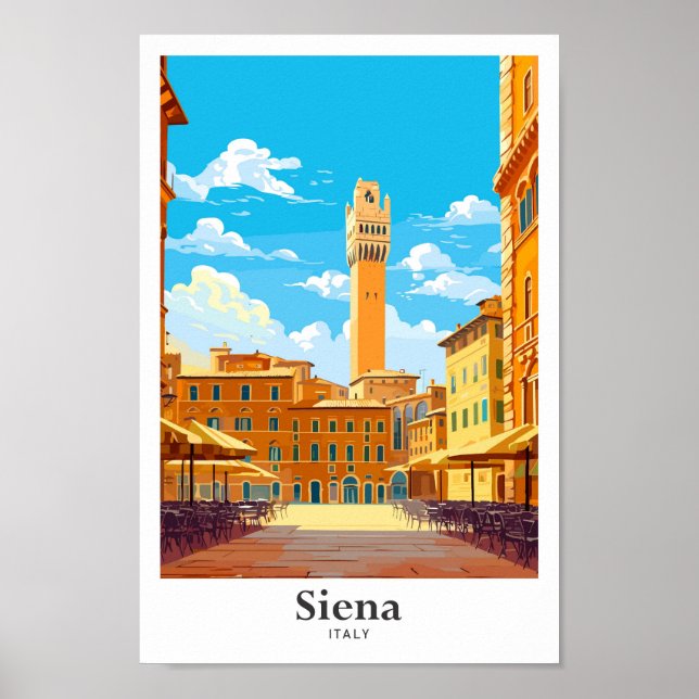 Siena Italien Kunst, Dichtung und Musik Poster (Vorne)