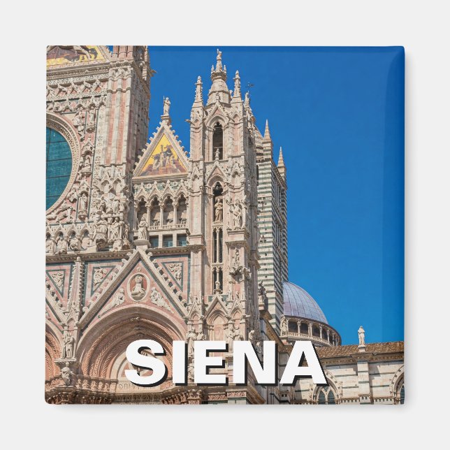 Siena Italien Reisesaal Duomo Kathedrale Magnet (Vorne)