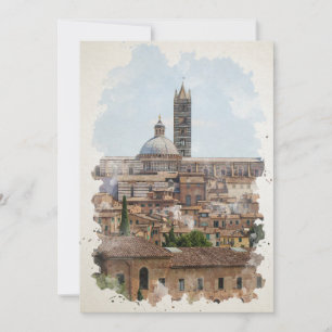 Siena Italien Wasserfarben Kunst, Kultur