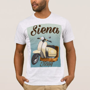 Siena Italy Scooter Urlaubspopster T-Shirt