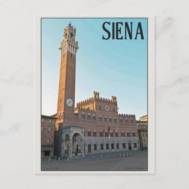 Siena - Palazzo Pubblico Morning Postkarte (Vorderseite)