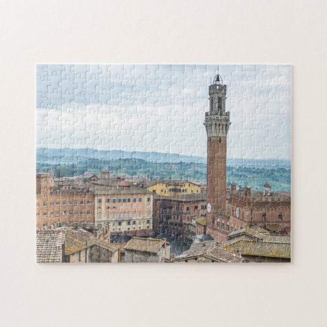 Siena Piazza del Campo Aussicht Rätsel (Horizontal)
