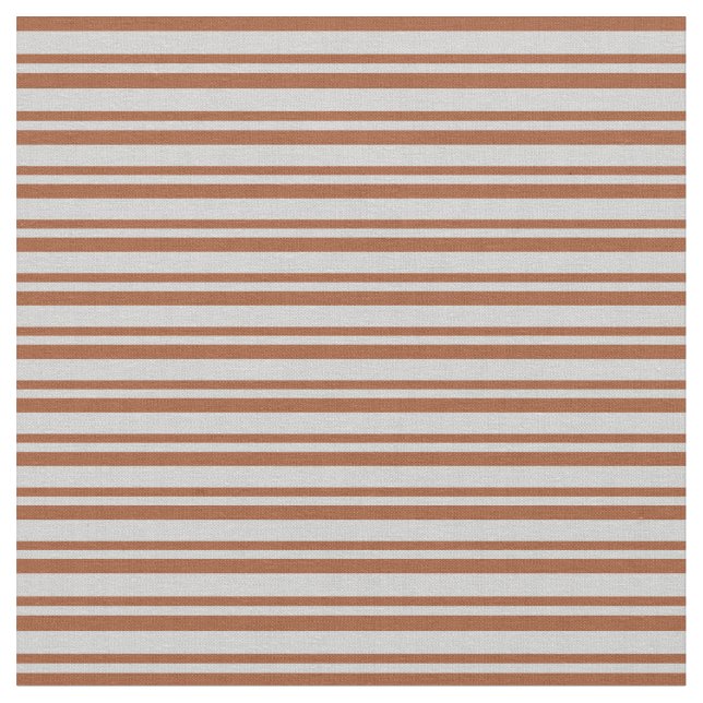 Siena und hellgraue Streifen/Linienmuster Stoff (Nahaufnahme)