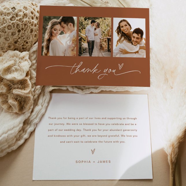SIENNA Bohemisches Foto Hochzeit Dankeschön Karte (Von Creator hochgeladen)