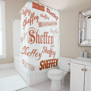 Sienna Brown Sheffey Schriftartes - 9565 Duschvorh Duschvorhang