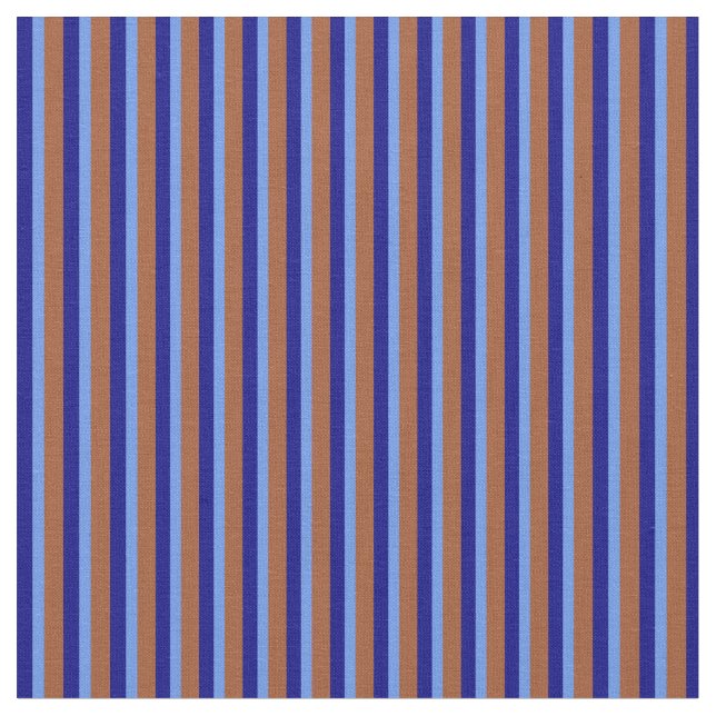 Sienna, Cornblume Blau und Blaues Muster Stoff (Nahaufnahme)